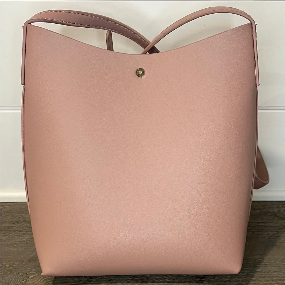 Samara Vegan Leather Peony Pink Shoulder/Crossbody Bag NWOT - Picture 3 of 7